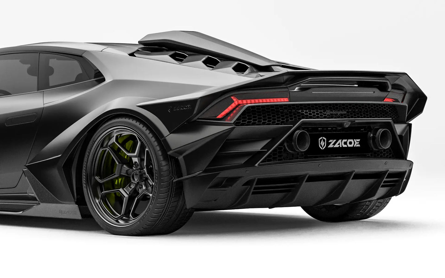 ZACOE Lamborghini Huracan EVO carbon fiber rear diffuser detail