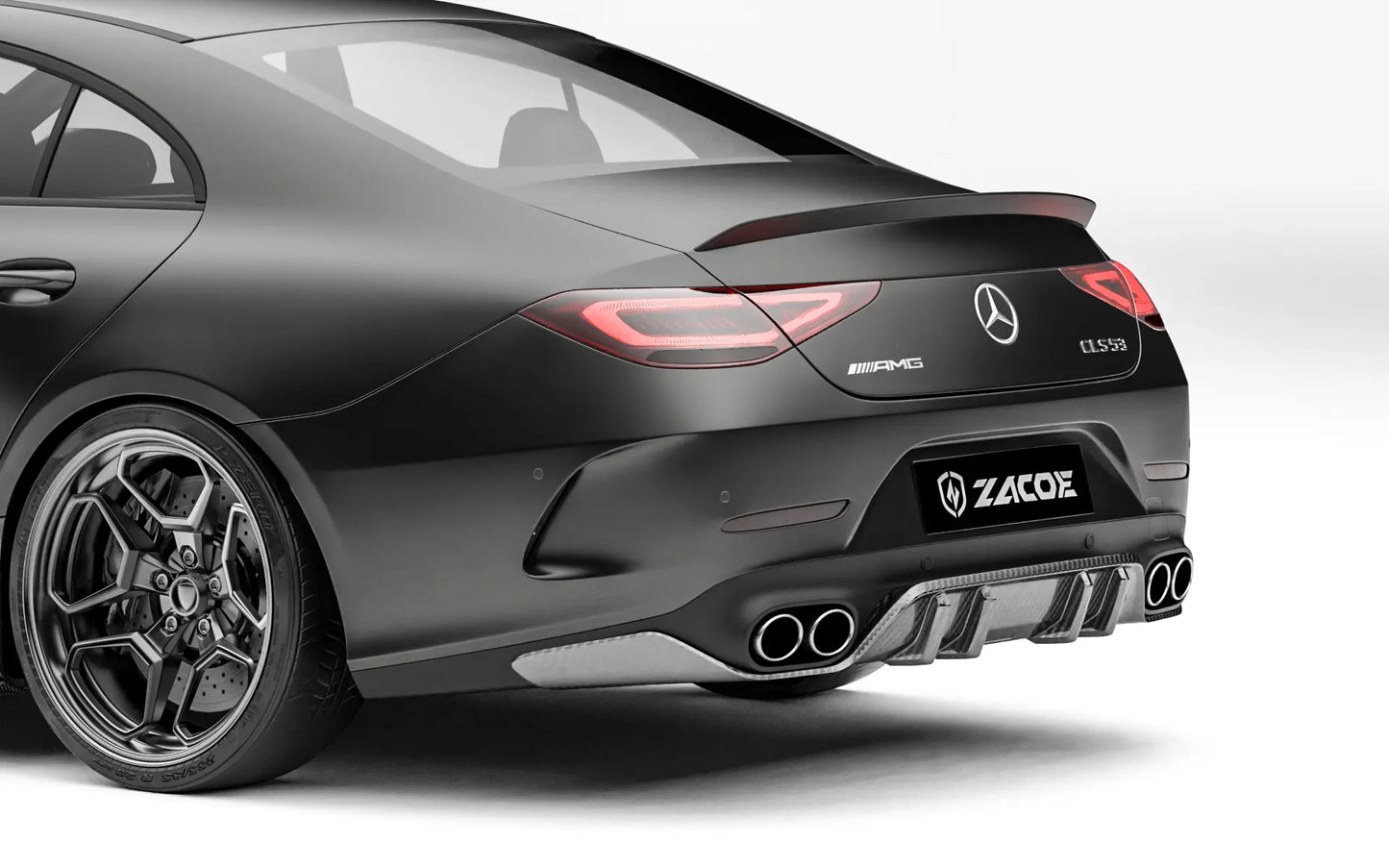ZACOE Mercedes-AMG CLS 53 carbon fiber rear diffuser detail