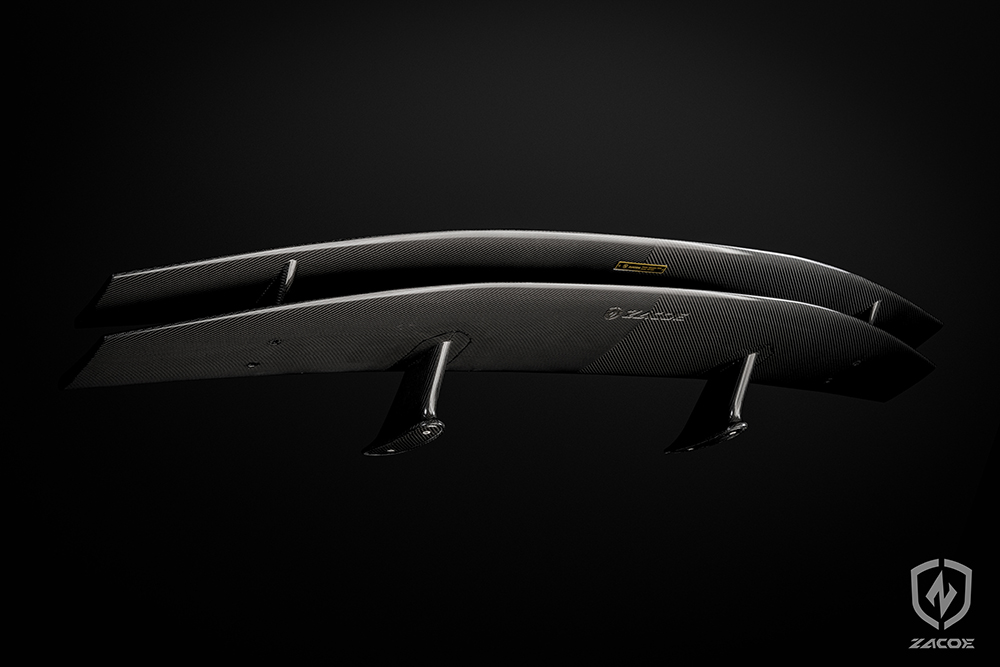 Carbon fiber rear wing for McLaren 720S wide body conversion