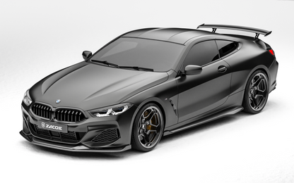 ZACOE BMW 8 Series carbon fiber body kit front three quarter view