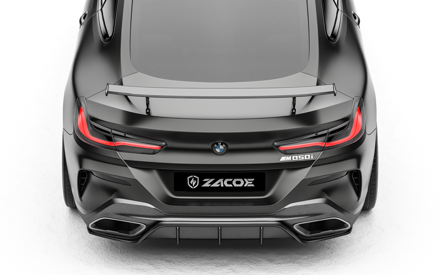ZACOE BMW 8 Series carbon fiber body kit rear view