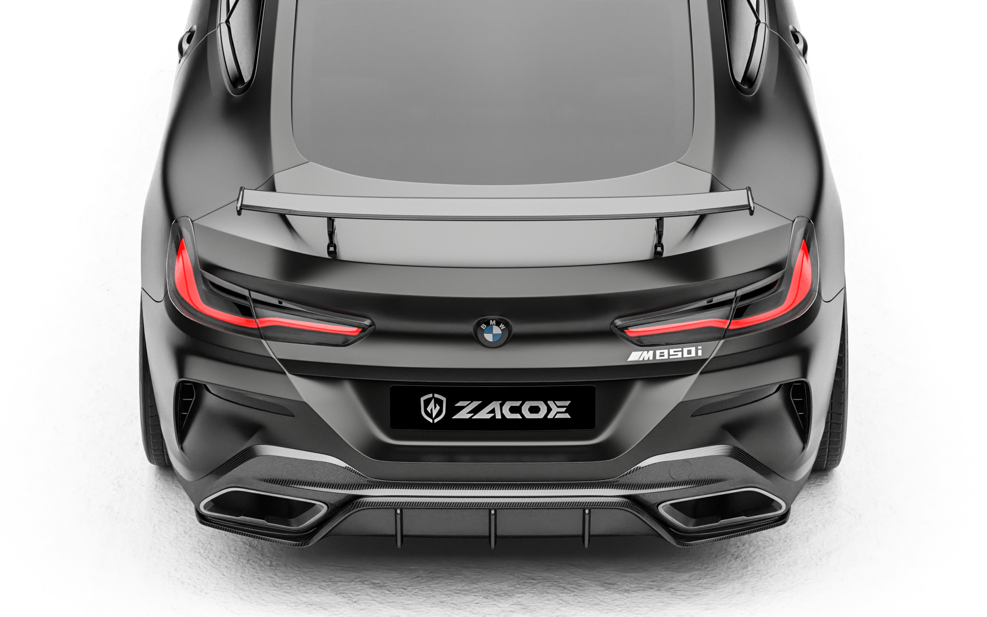 ZACOE BMW 8 Series carbon fiber body kit rear view