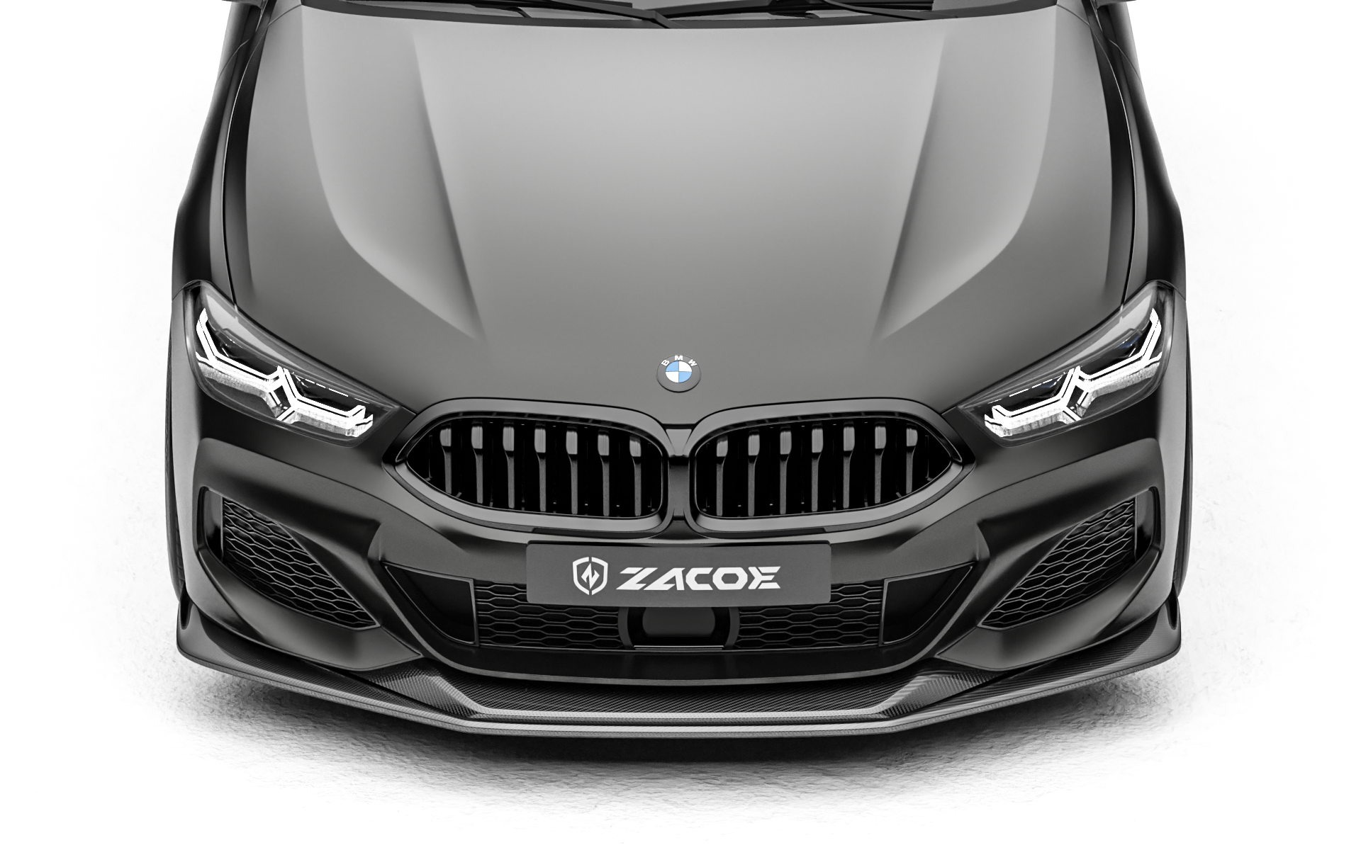 ZACOE BMW 8 Series carbon fiber body kit front view