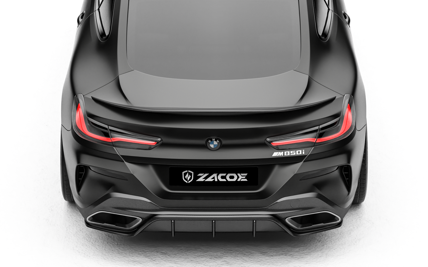 ZACOE BMW 8 Series carbon fiber body kit rear view