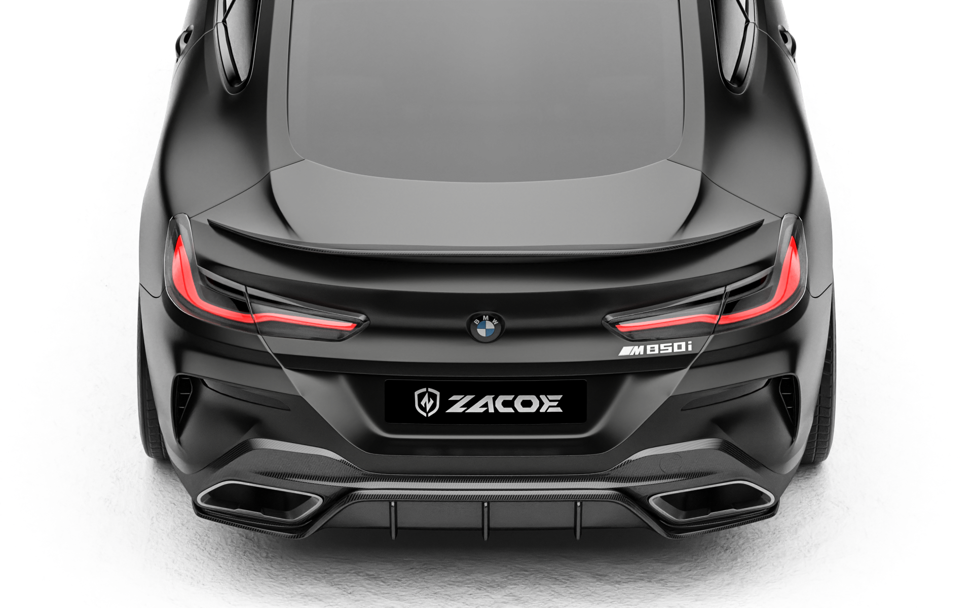 ZACOE BMW 8 Series carbon fiber body kit rear view