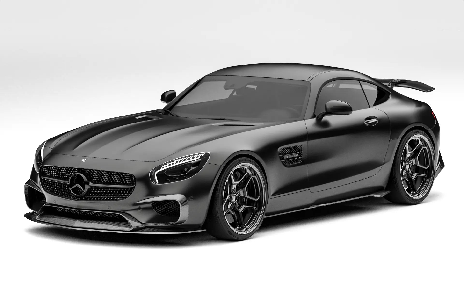 ZACOE Mercedes-AMG GT carbon fiber body kit front three quarter view