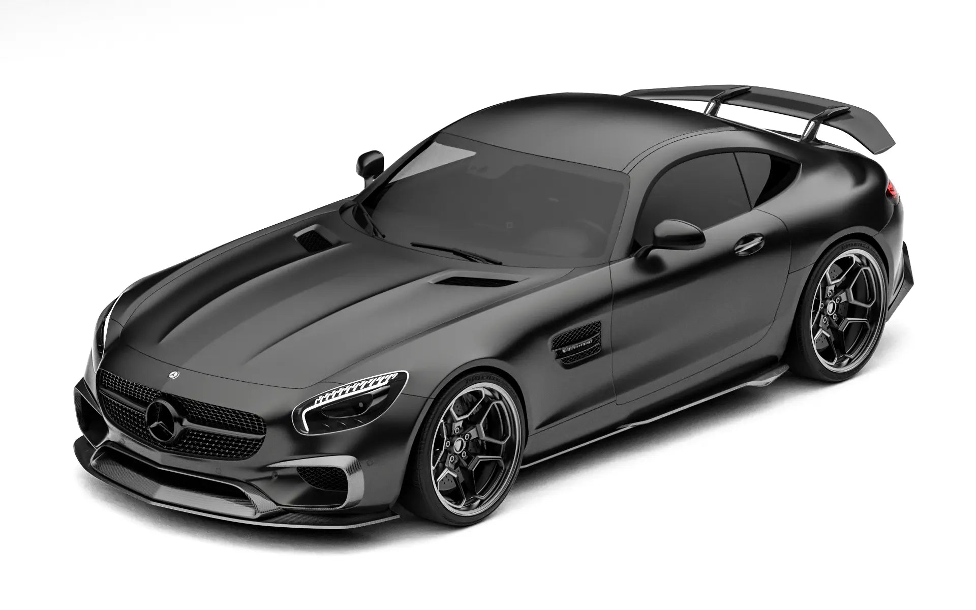 ZACOE Mercedes-AMG GT carbon fiber body kit front three quarter view