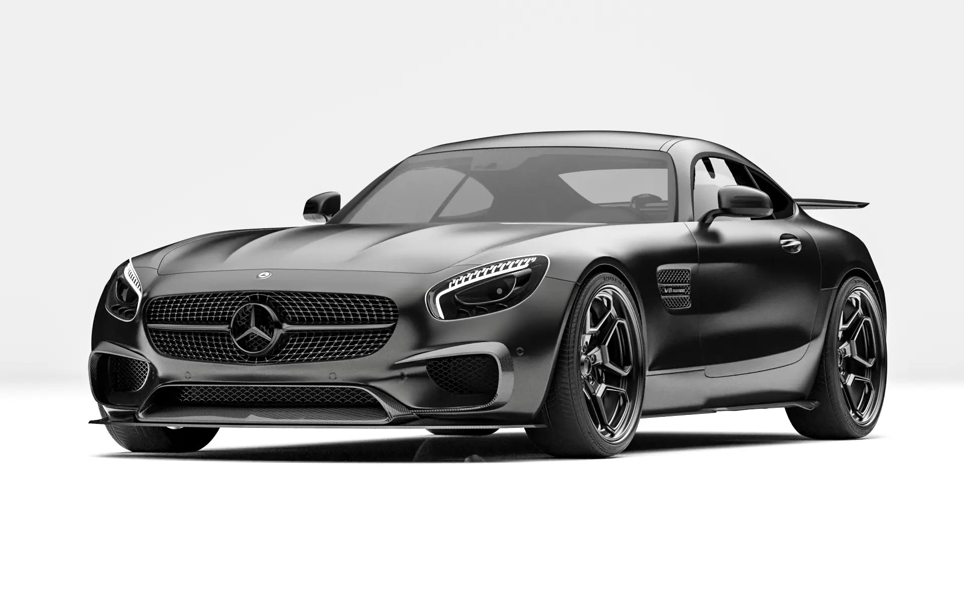 ZACOE Mercedes-AMG GT carbon fiber body kit front three quarter view