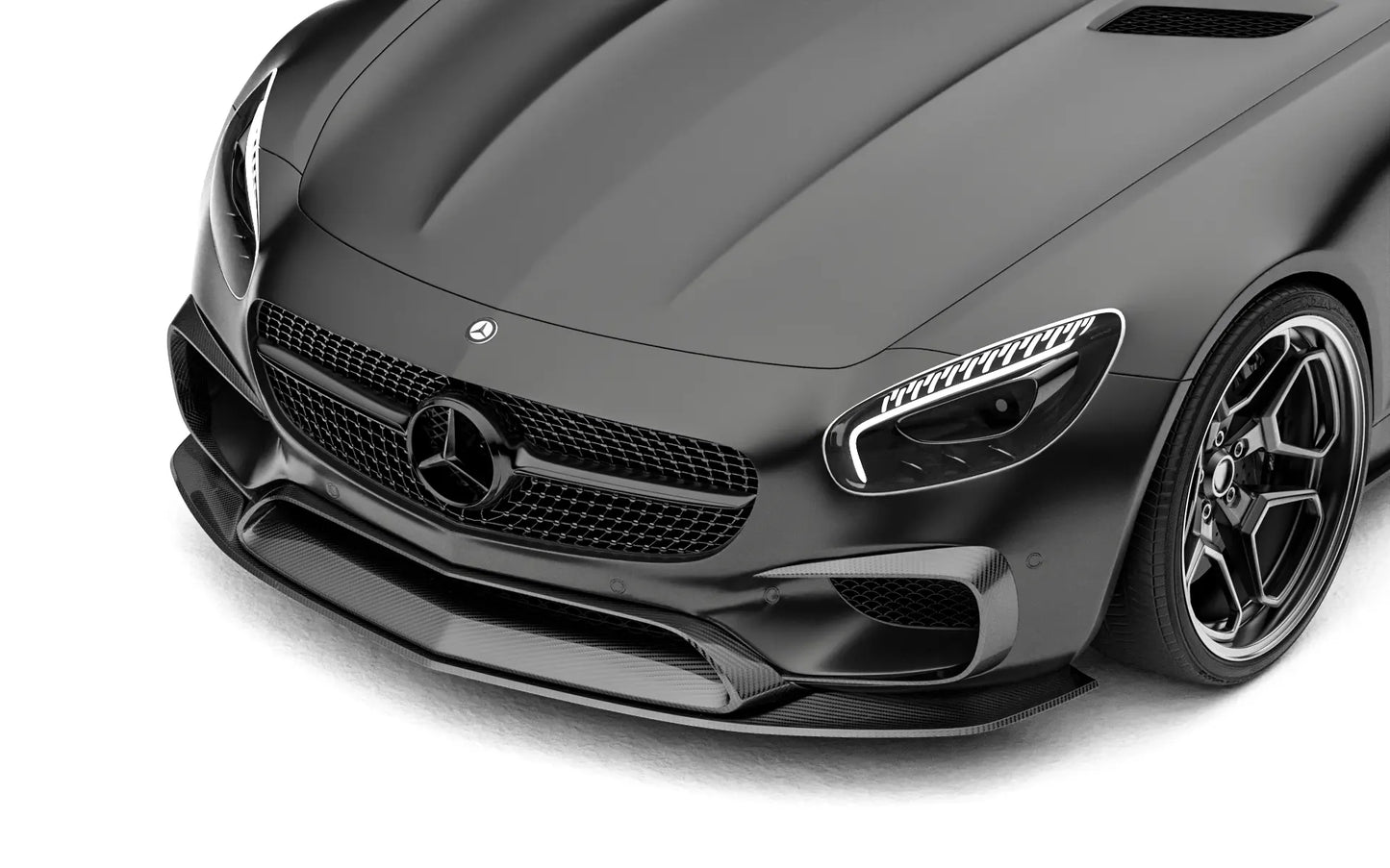 ZACOE Mercedes-AMG GT carbon fiber front splitter detail