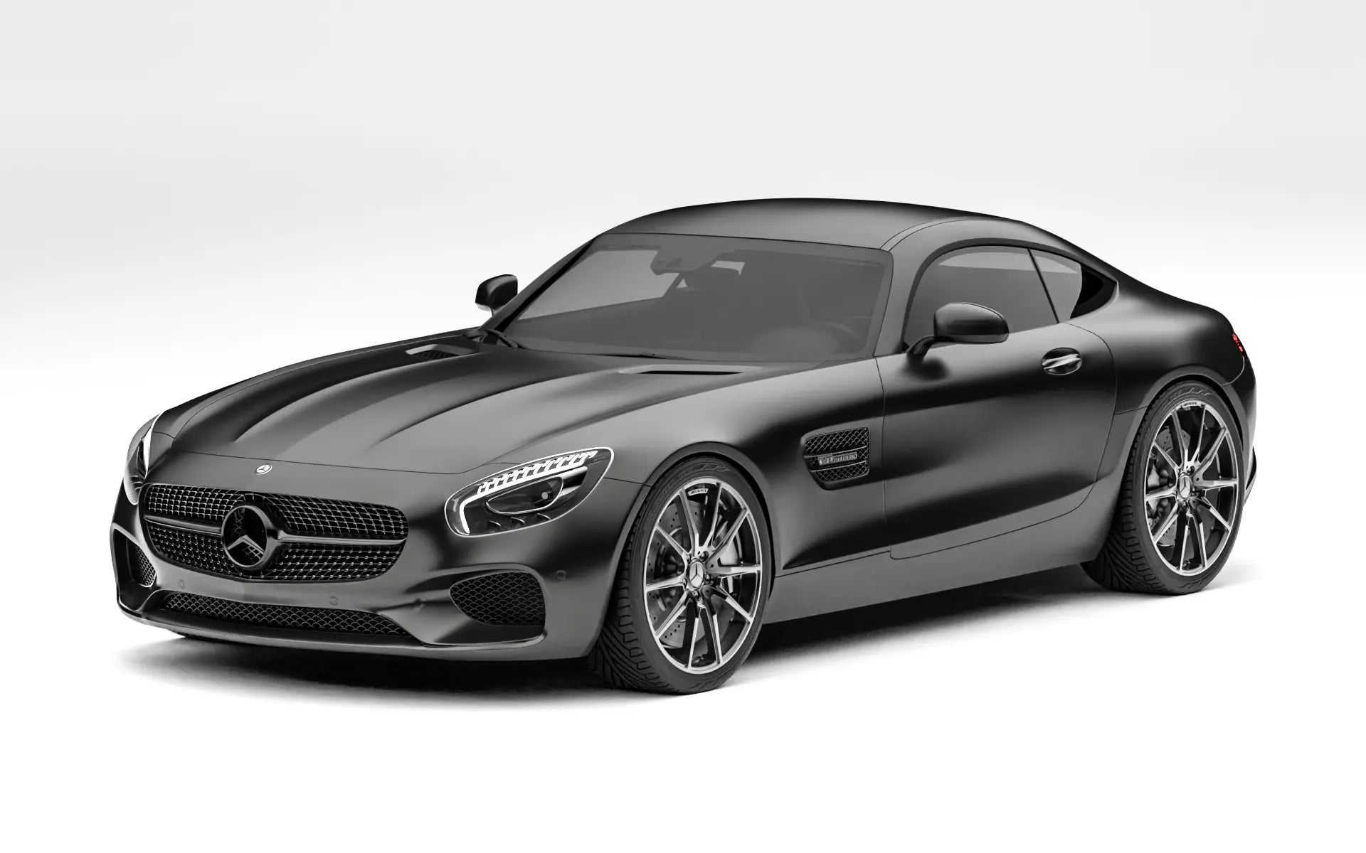 Mercedes-AMG GT before carbon fiber body kit front three quarter view