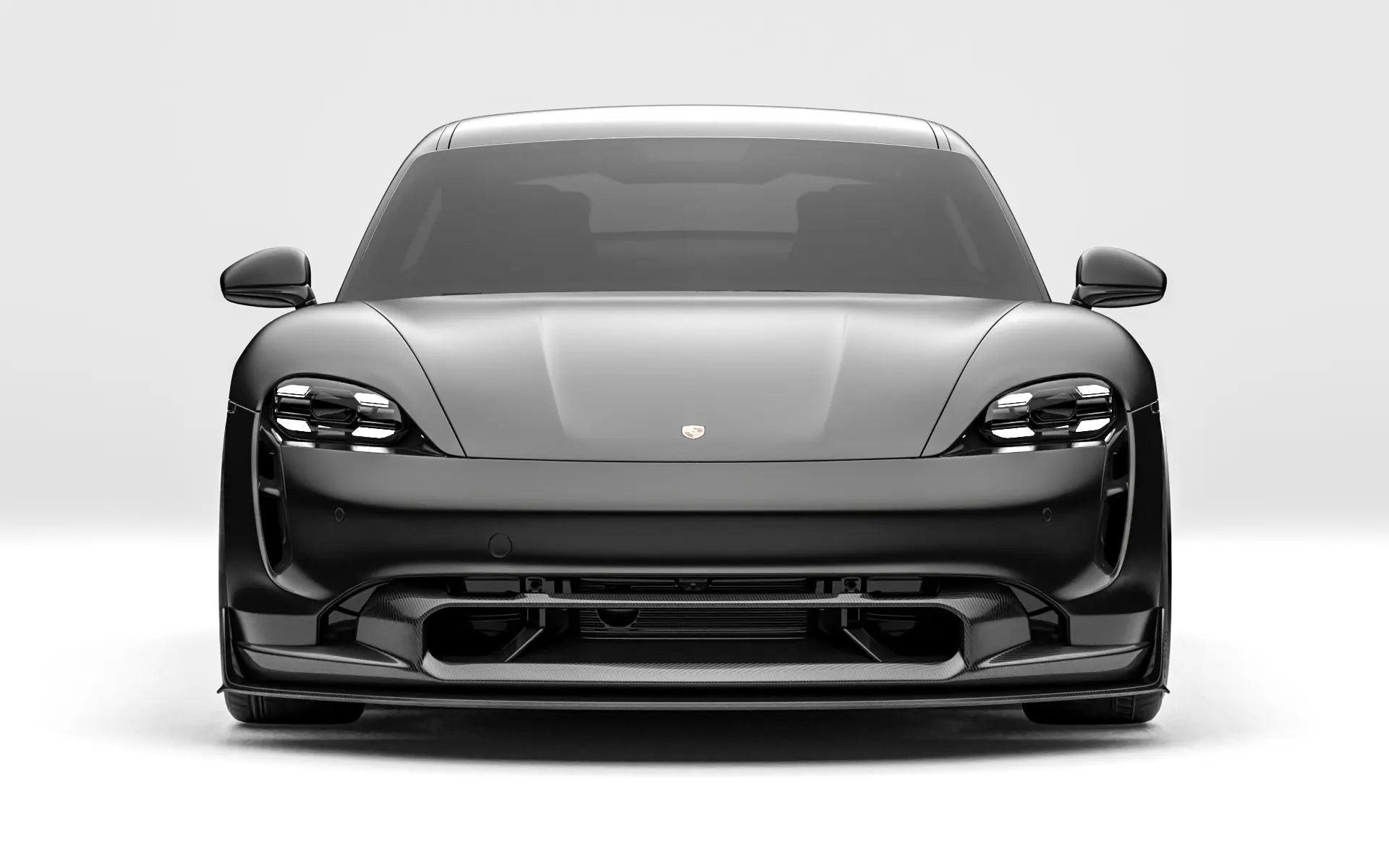 ZACOE Porsche Taycan carbon fiber body kit front view
