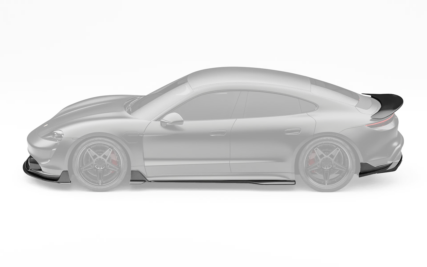 ZACOE Porsche Taycan carbon fiber body kit side profile