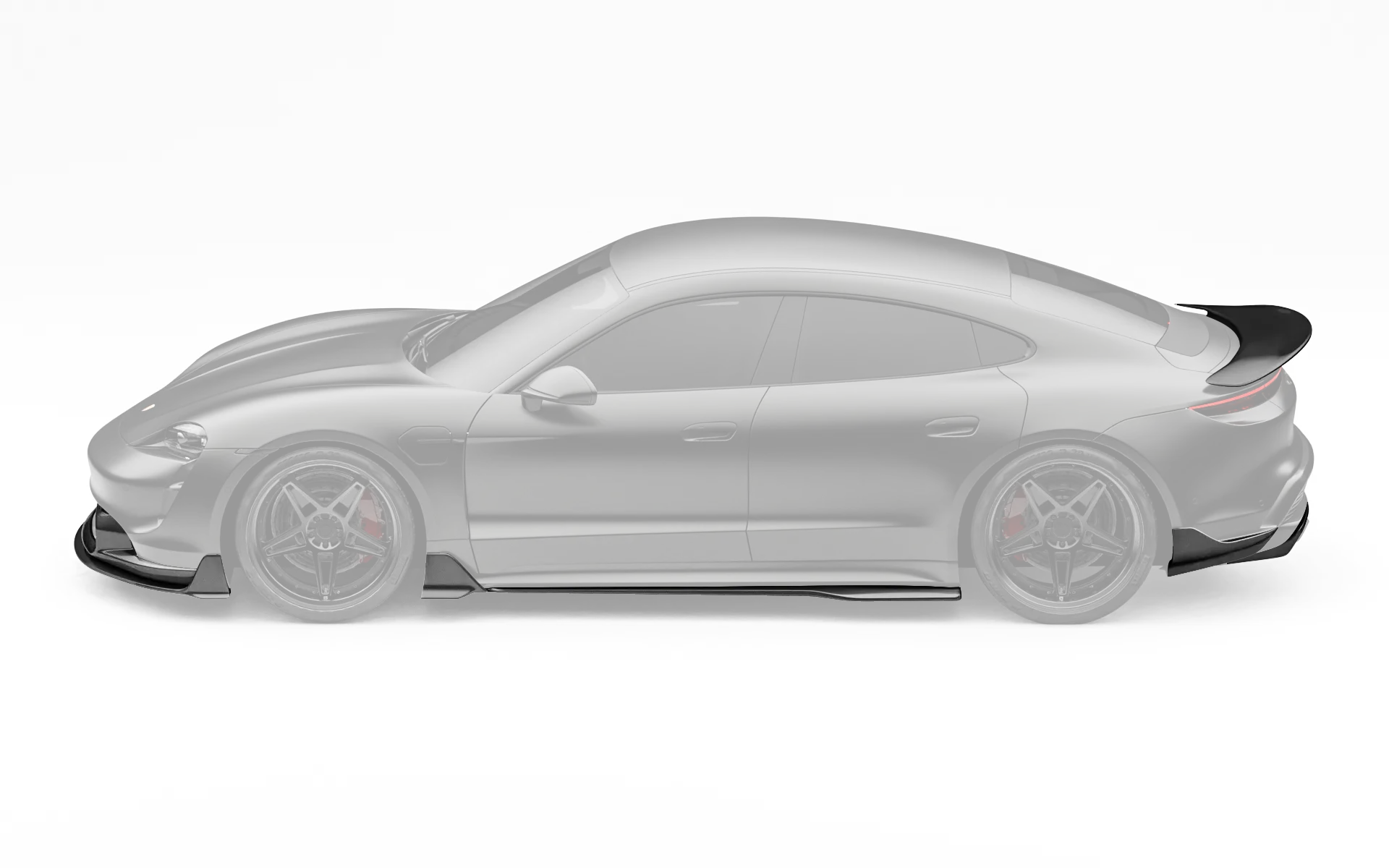 ZACOE Porsche Taycan carbon fiber body kit side profile