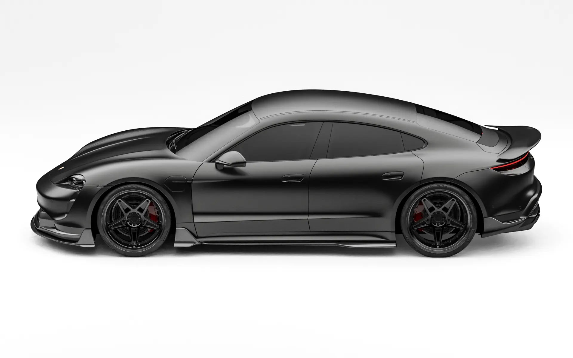 ZACOE Porsche Taycan carbon fiber body kit side profile