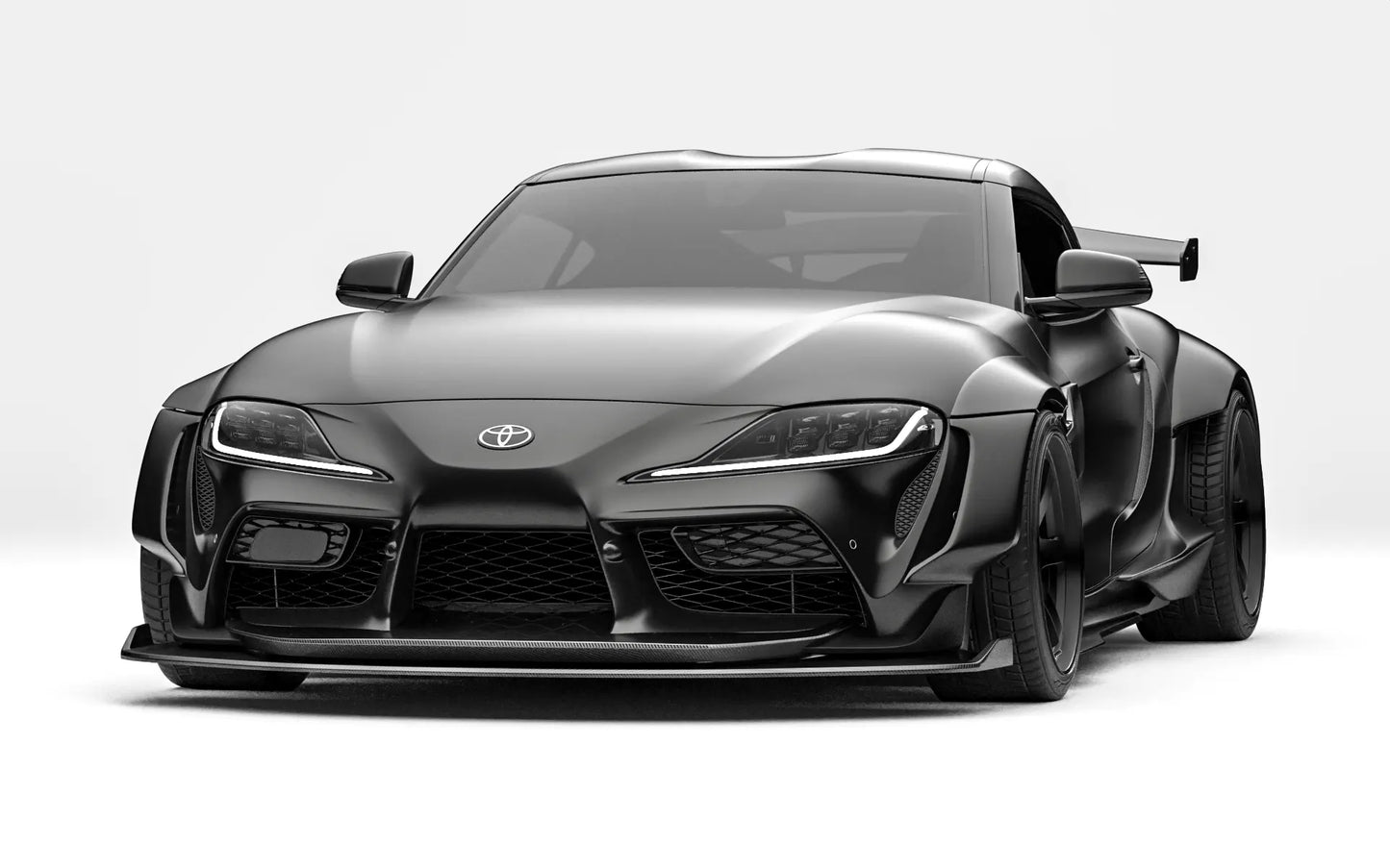 ZACOE Toyota GR Supra widebody carbon aero kit front three quarter view