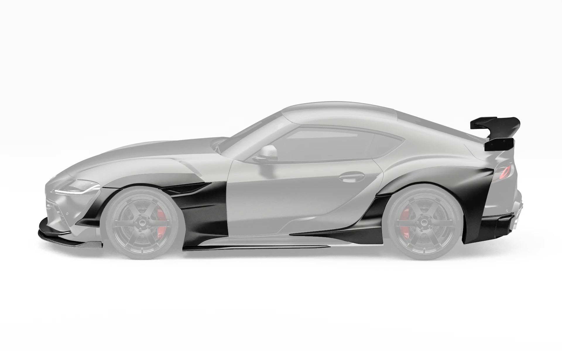 ZACOE Toyota GR Supra widebody carbon aero kit side profile