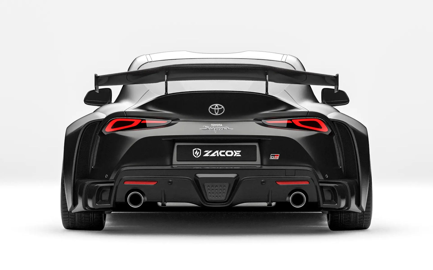 ZACOE Toyota GR Supra widebody carbon aero kit rear view
