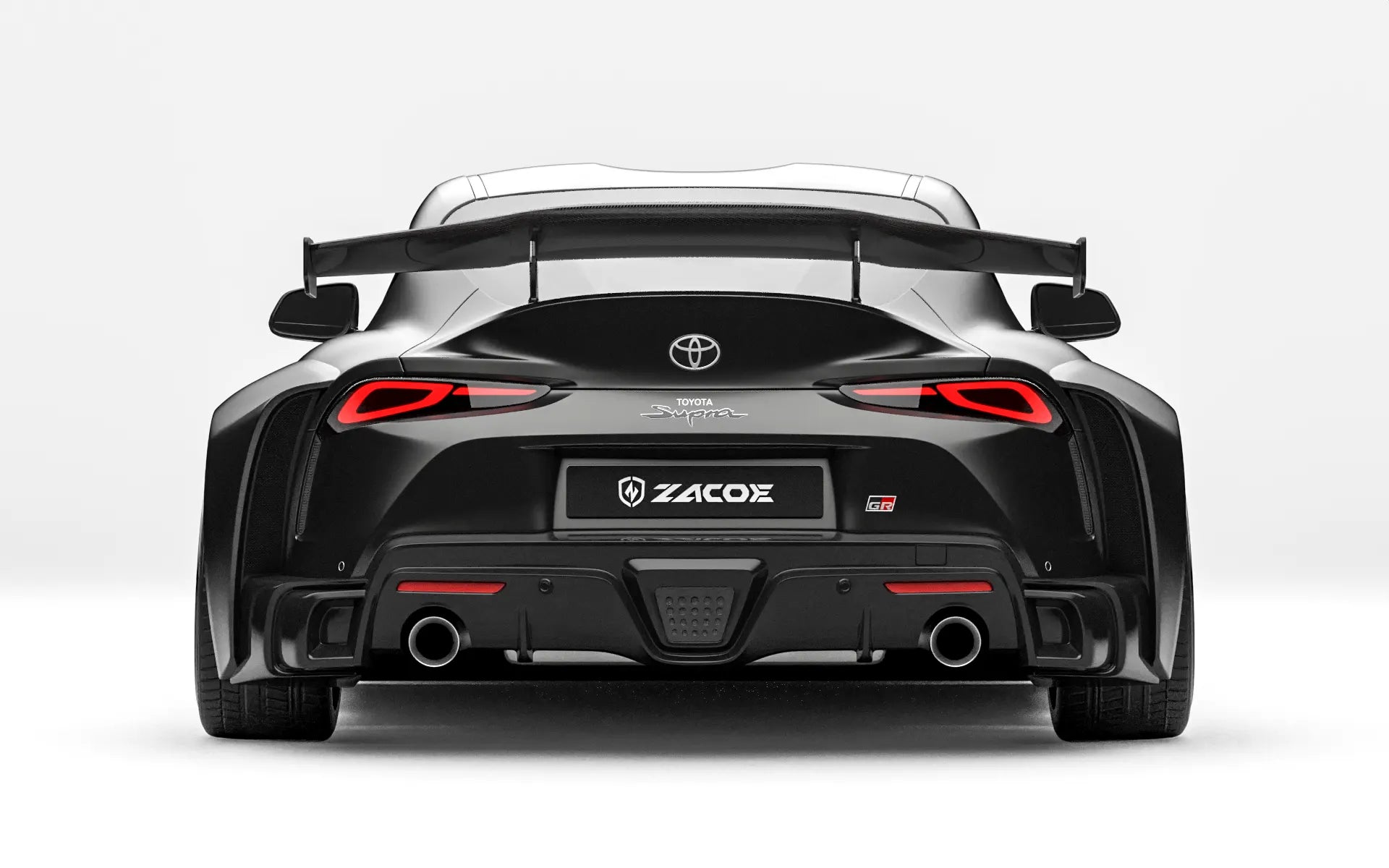 ZACOE Toyota GR Supra widebody carbon aero kit rear view