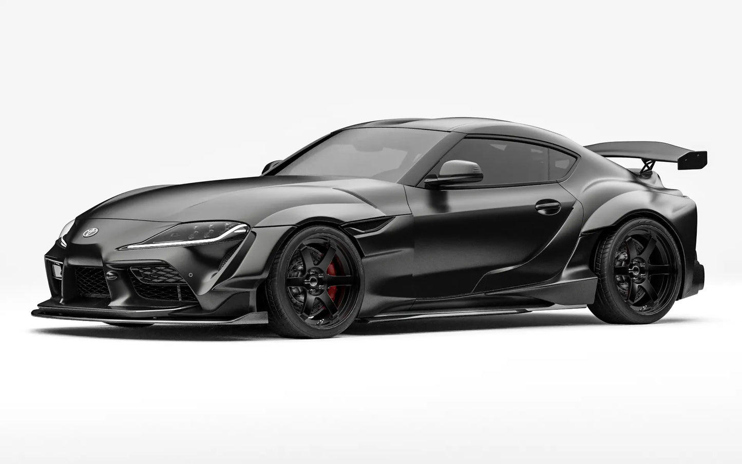 ZACOE Toyota GR Supra widebody carbon aero kit front three quarter view