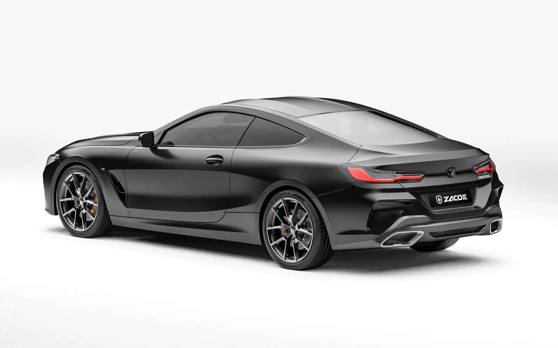 BMW 8 Series before carbon fiber body kit rear three quarter view