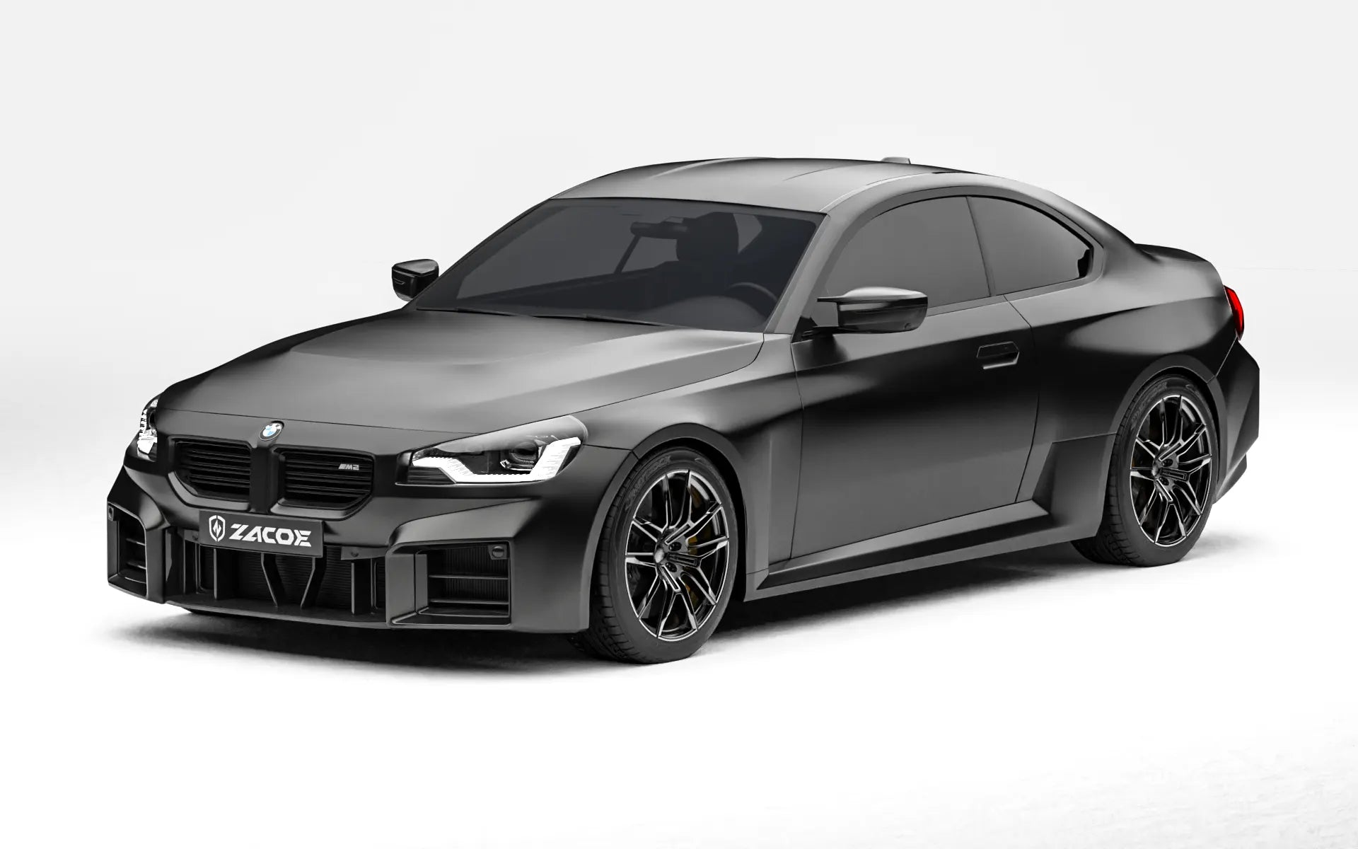 BMW G87 M2 before widebody kit front three quarter view