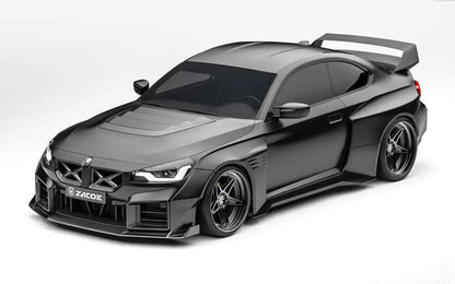 ZACOE BMW G87 M2 widebody carbon aero kit front three quarter view