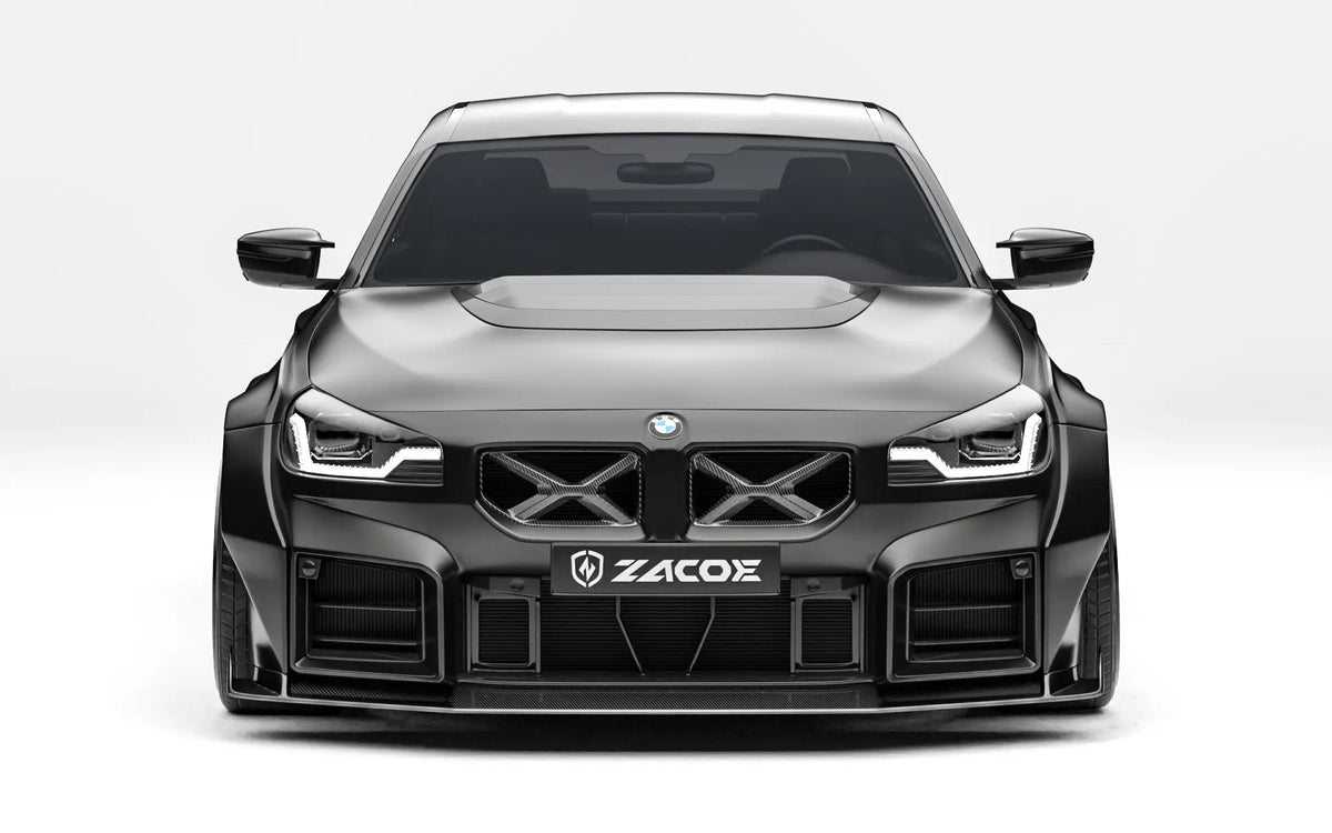 ZACOE BMW G87 M2 widebody carbon aero kit front view