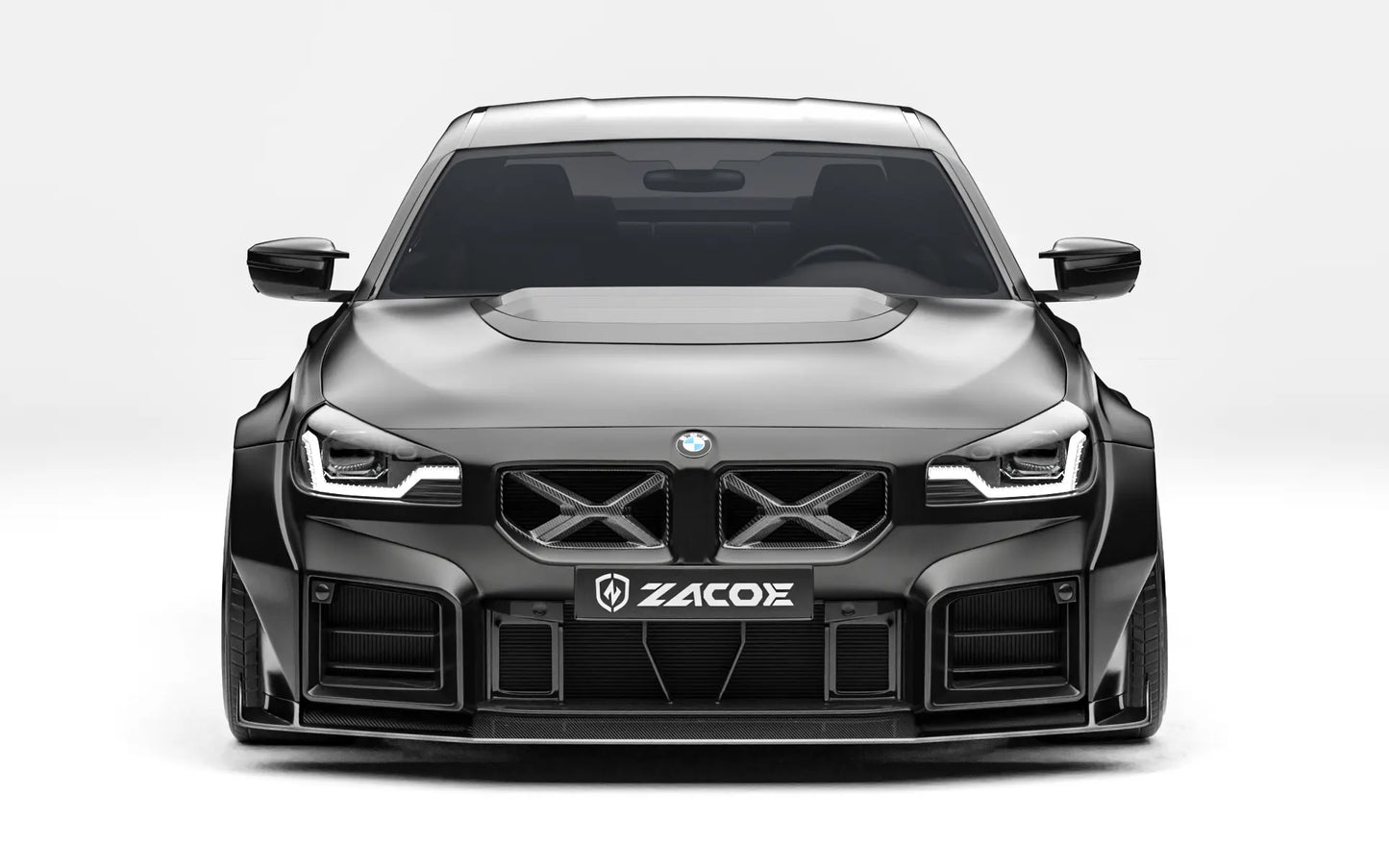 ZACOE BMW G87 M2 widebody carbon aero kit front view