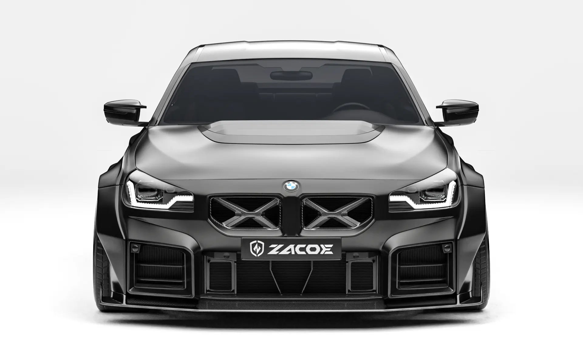 ZACOE BMW G87 M2 widebody carbon aero kit front view