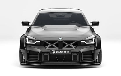 ZACOE BMW G87 M2 widebody carbon aero kit front view