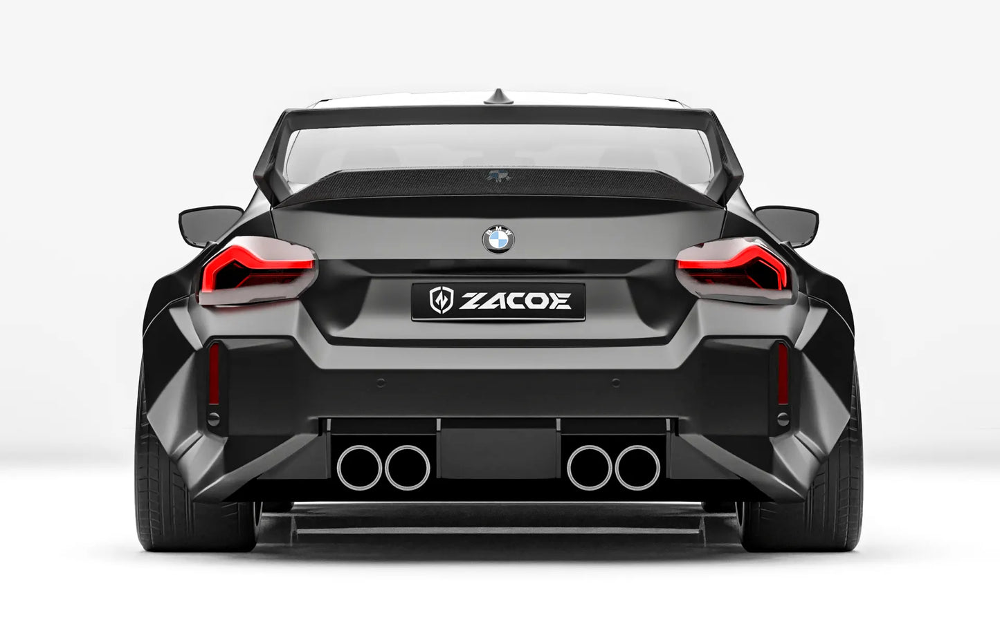 ZACOE BMW G87 M2 widebody carbon aero kit rear view