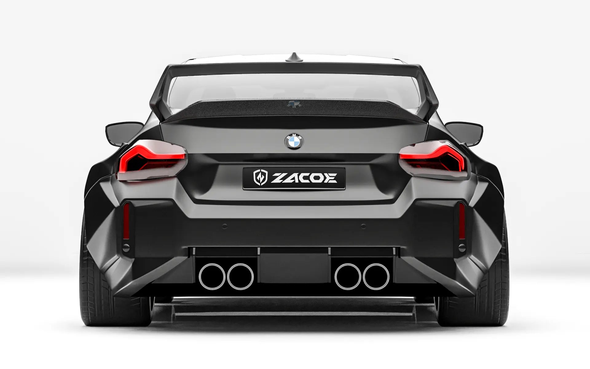 ZACOE BMW G87 M2 widebody carbon aero kit rear view