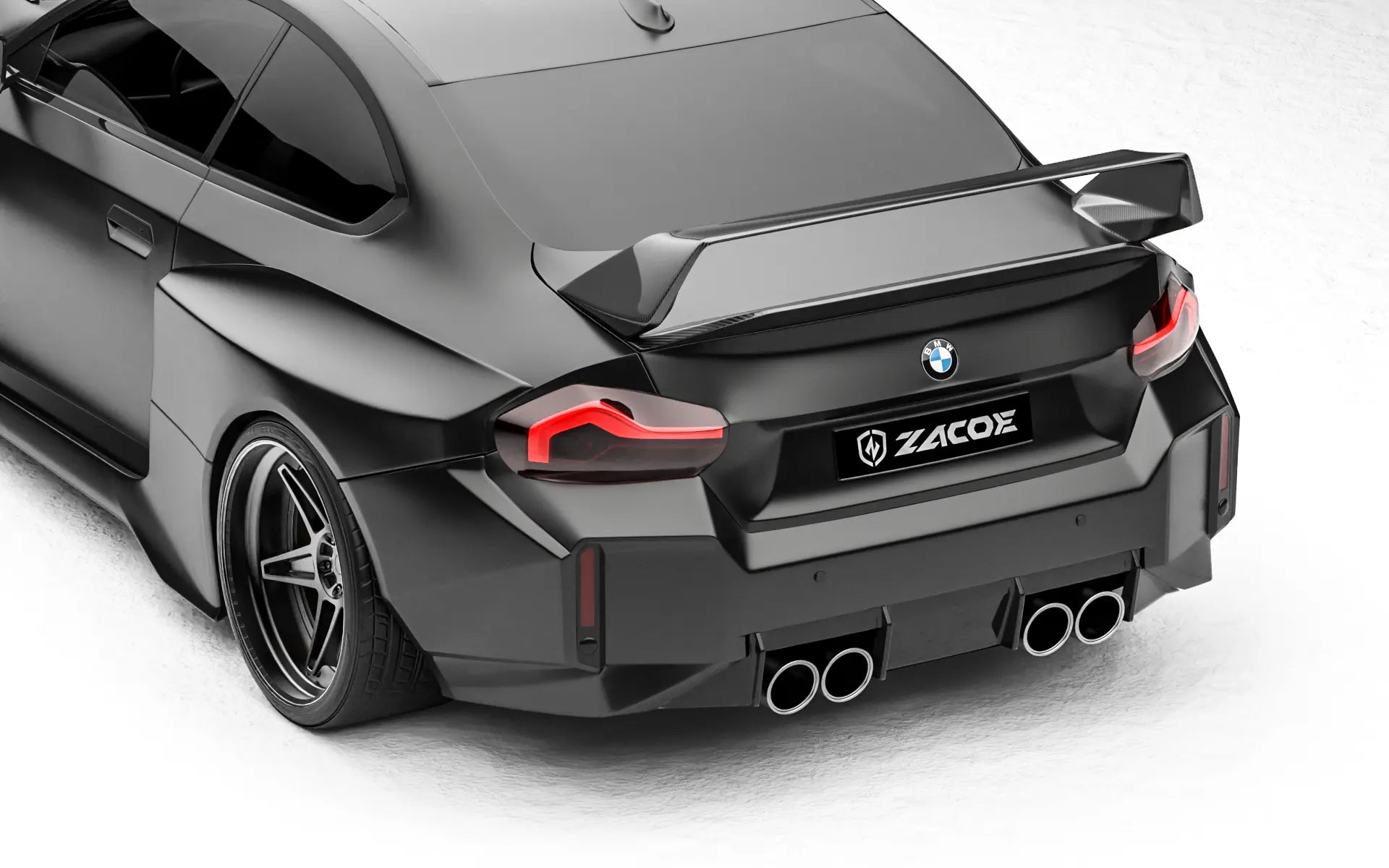 ZACOE BMW G87 M2 widebody carbon aero kit rear view