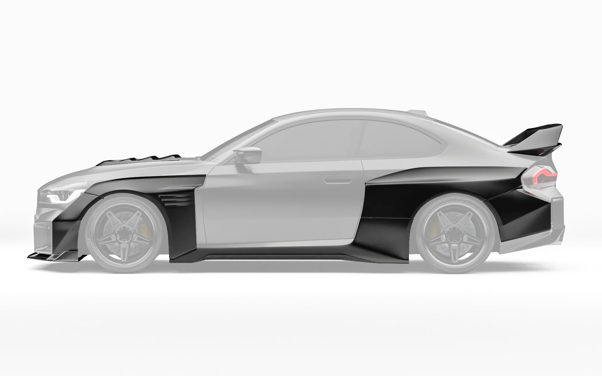 ZACOE BMW G87 M2 widebody carbon aero kit side profile
