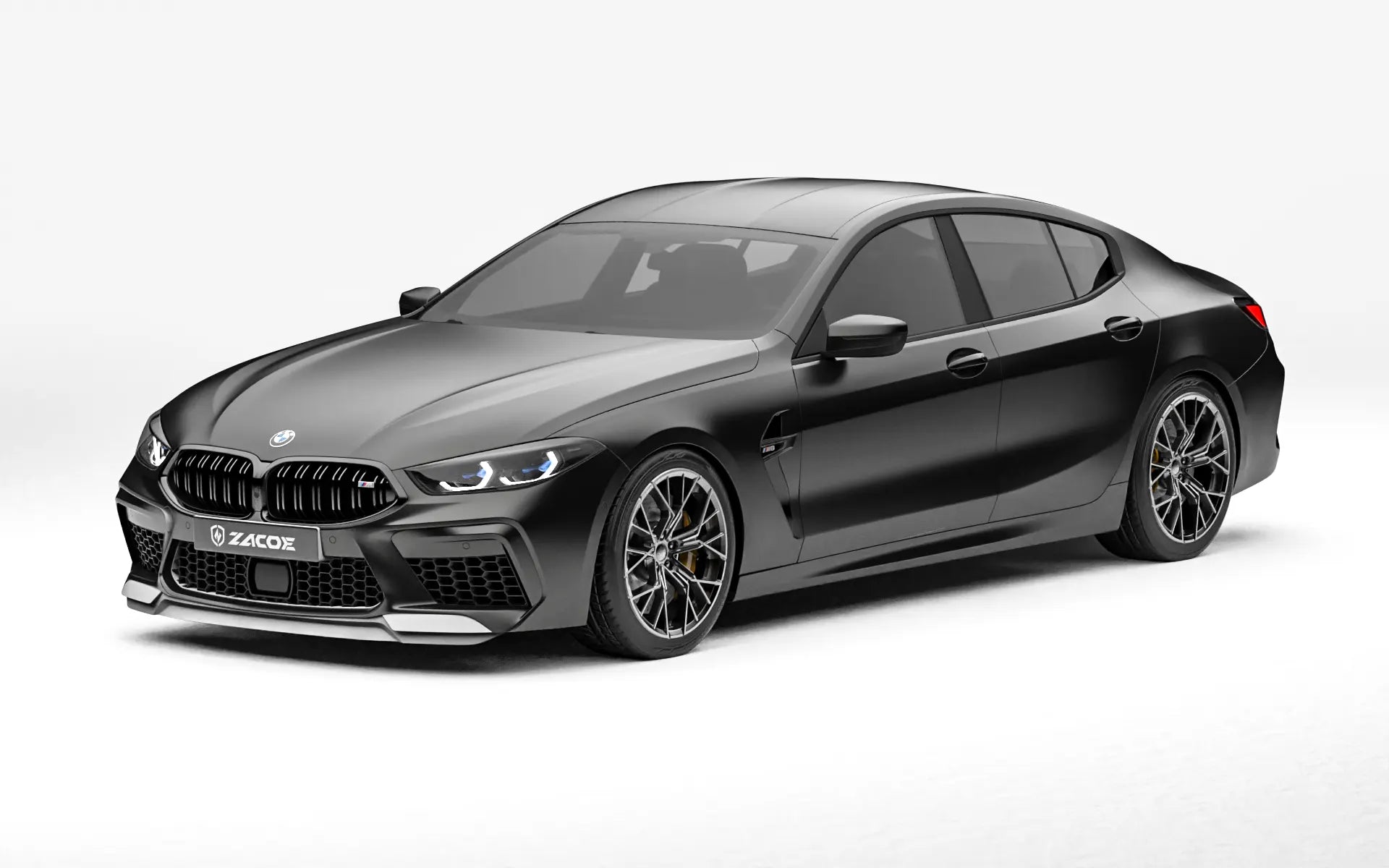 BMW F92 M8 before carbon fiber body kit front three quarter view