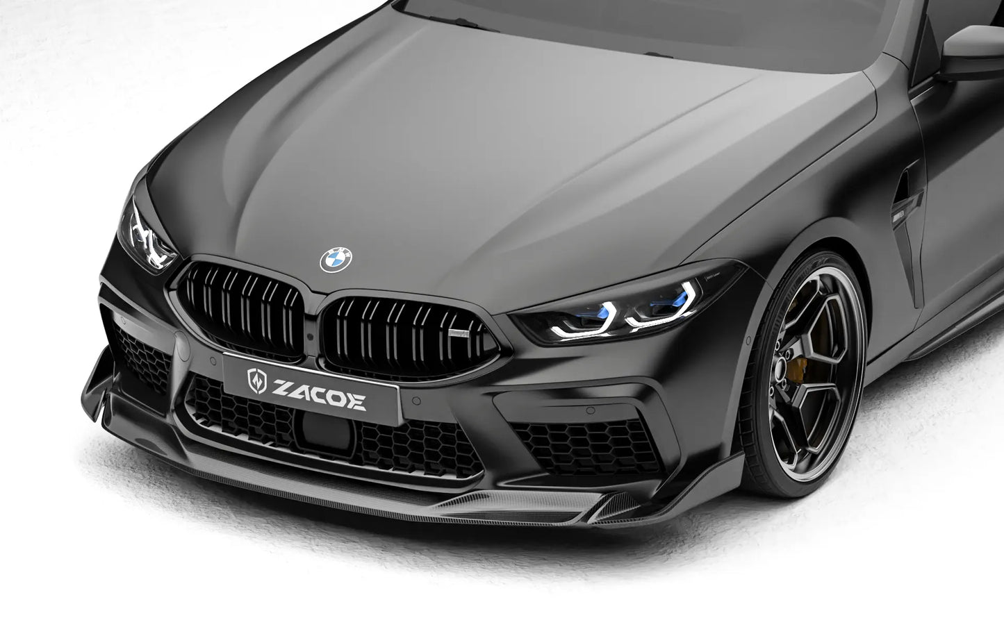 ZACOE BMW F92 M8 carbon fiber front splitter detail