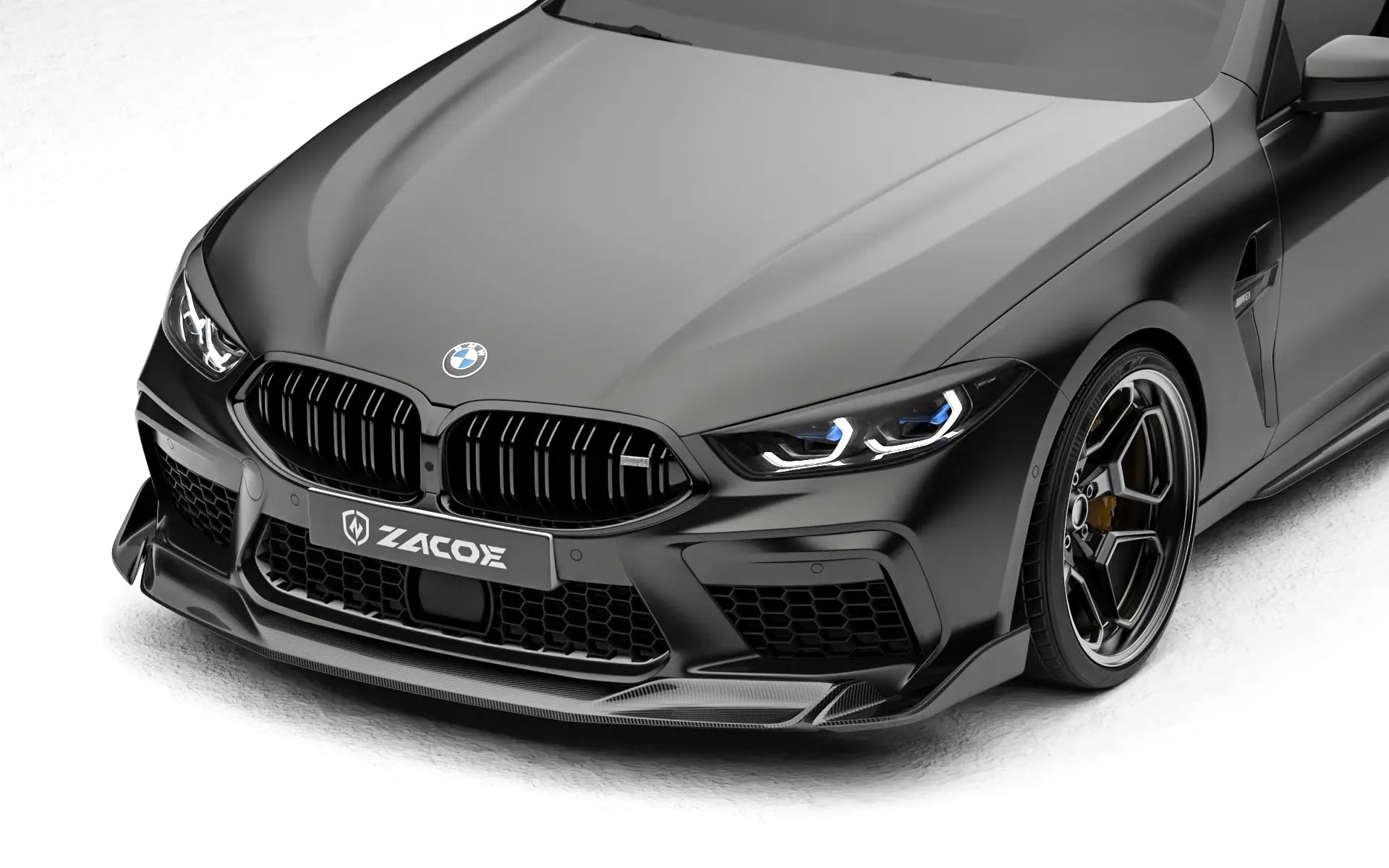 ZACOE BMW F92 M8 carbon fiber front splitter detail