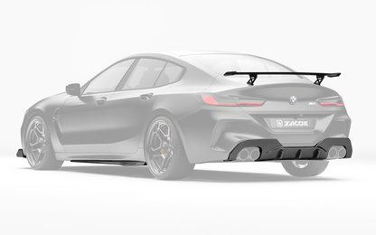 ZACOE BMW F92 M8 carbon fiber body kit rear three quarter view