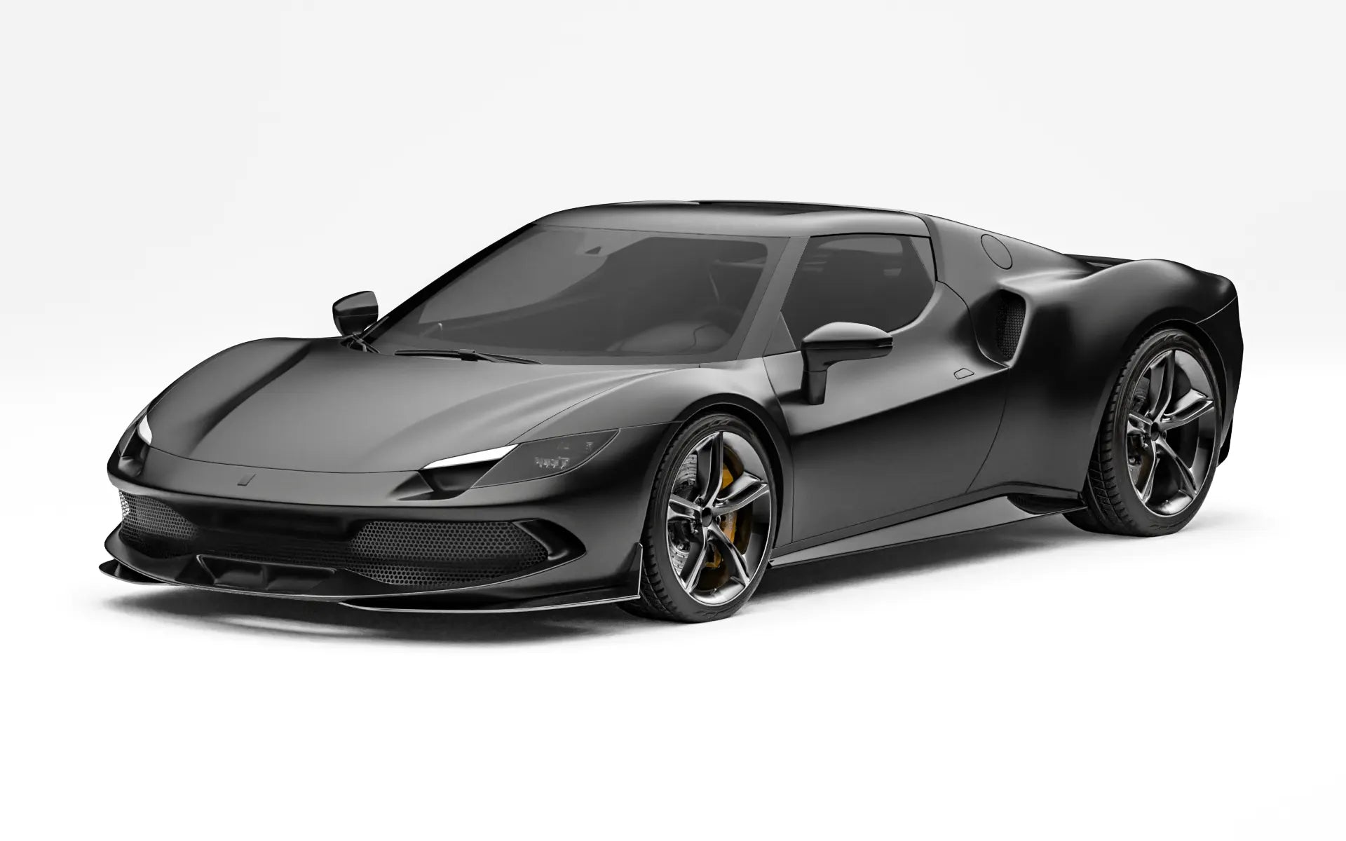 Ferrari 296 GTB stock front three quarter view