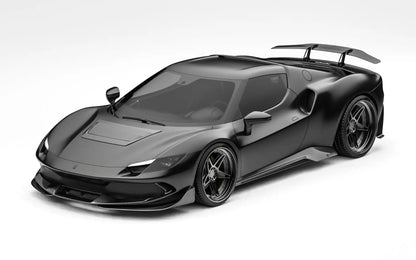 ZACOE Ferrari 296 GTB widebody carbon aero kit front 45 degree view