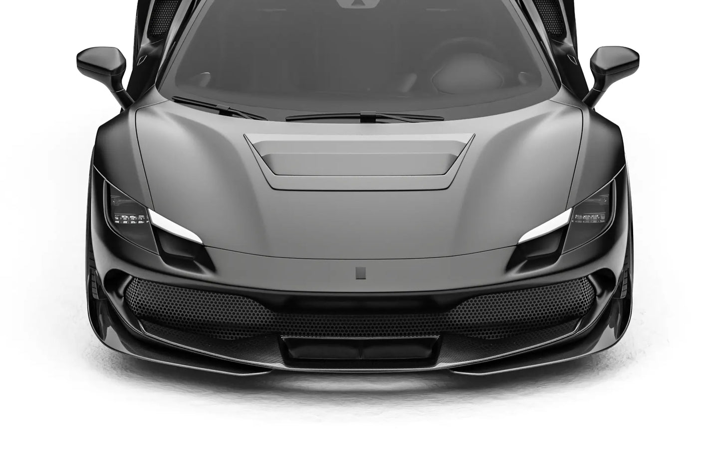 ZACOE Ferrari 296 GTB widebody carbon aero kit front view