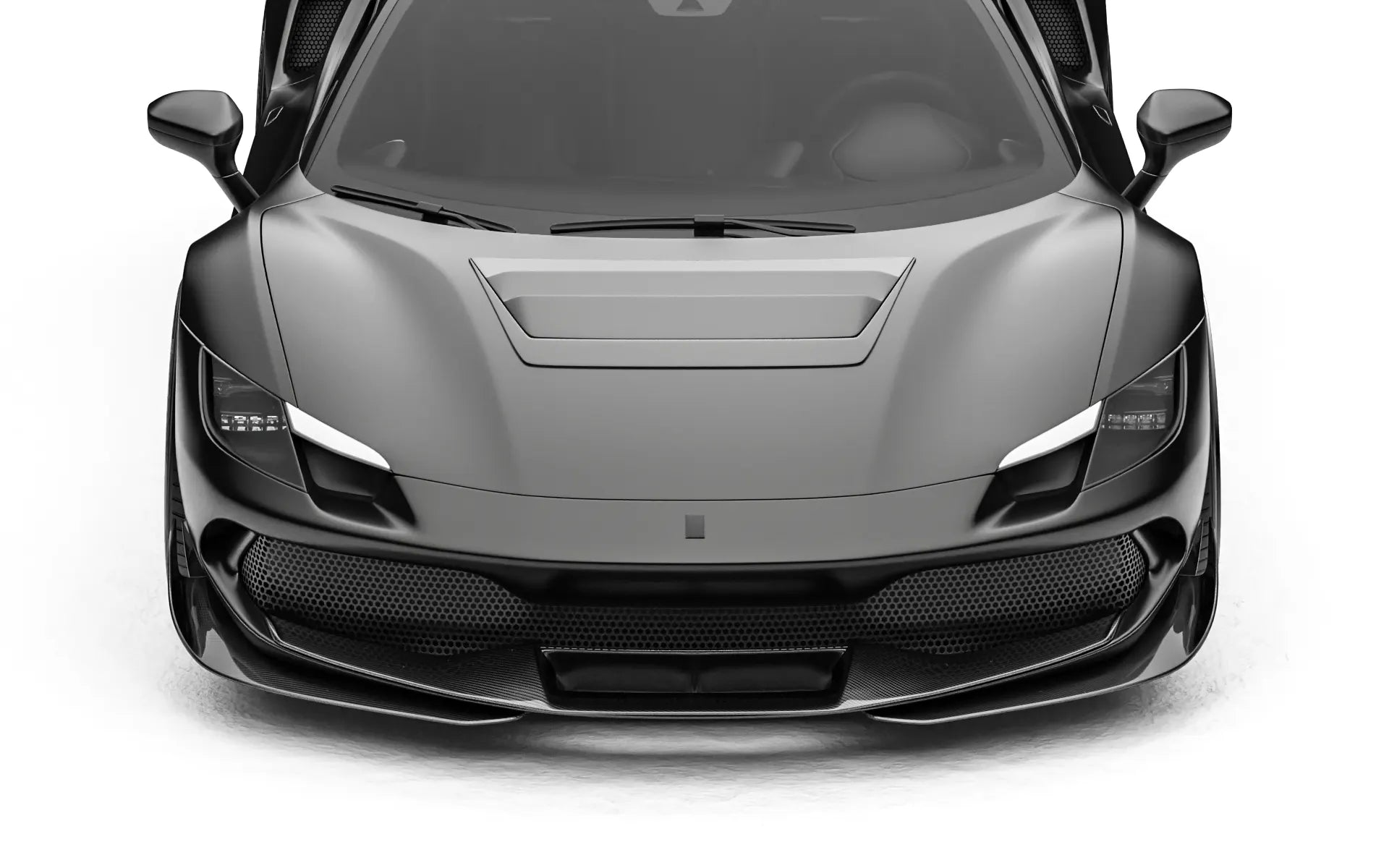 ZACOE Ferrari 296 GTB widebody carbon aero kit front view