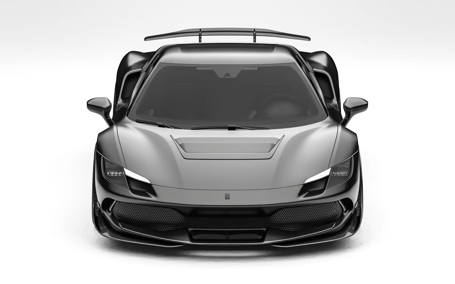 ZACOE Ferrari 296 GTB widebody carbon aero kit front view