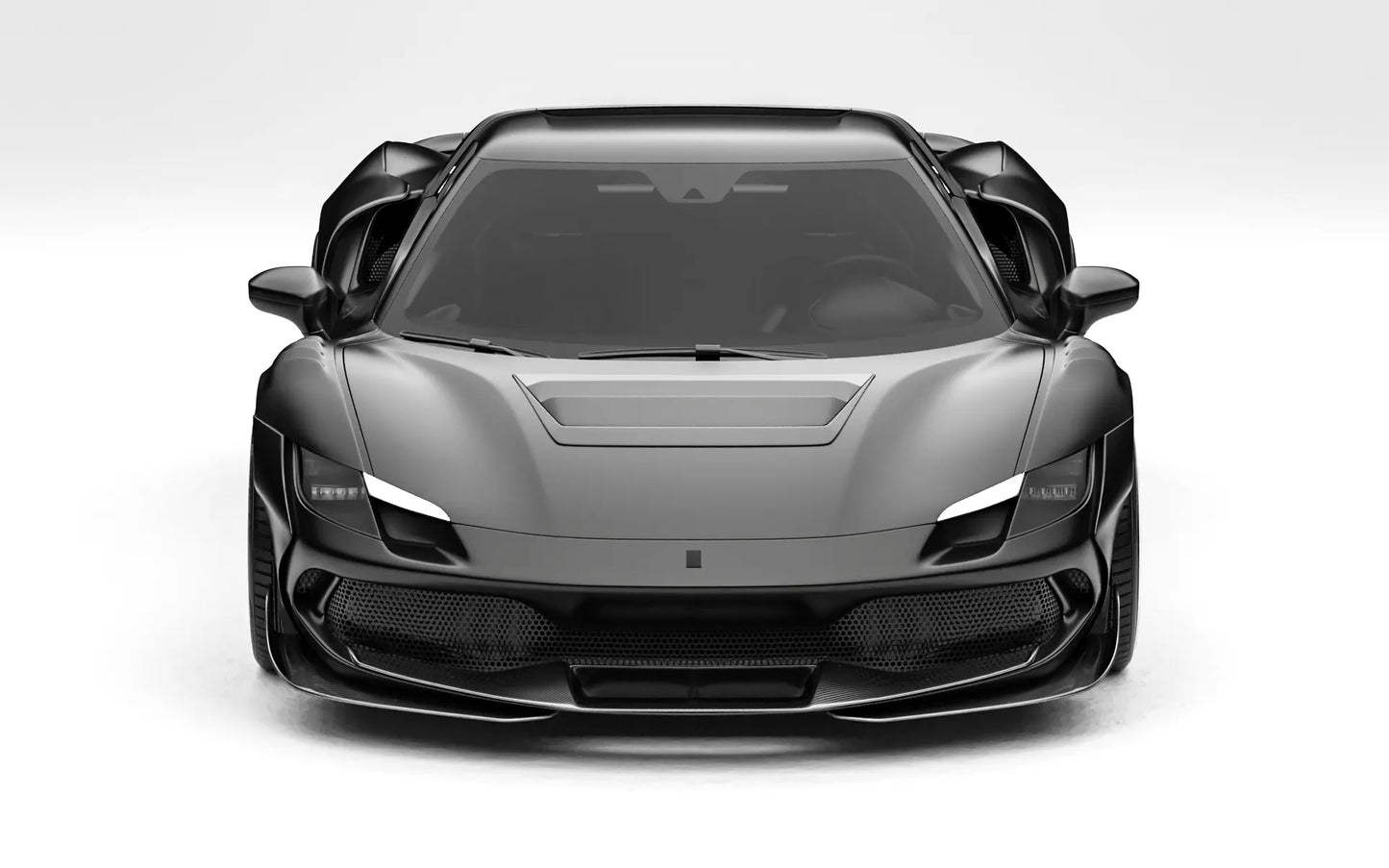 ZACOE Ferrari 296 GTB widebody carbon aero kit front view