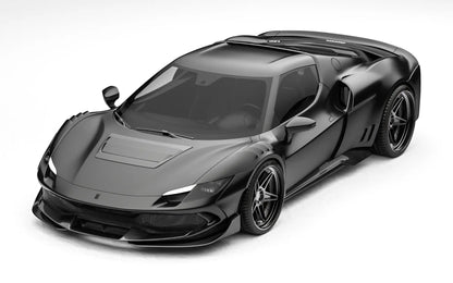 ZACOE Ferrari 296 GTB widebody carbon aero kit front 45 degree view