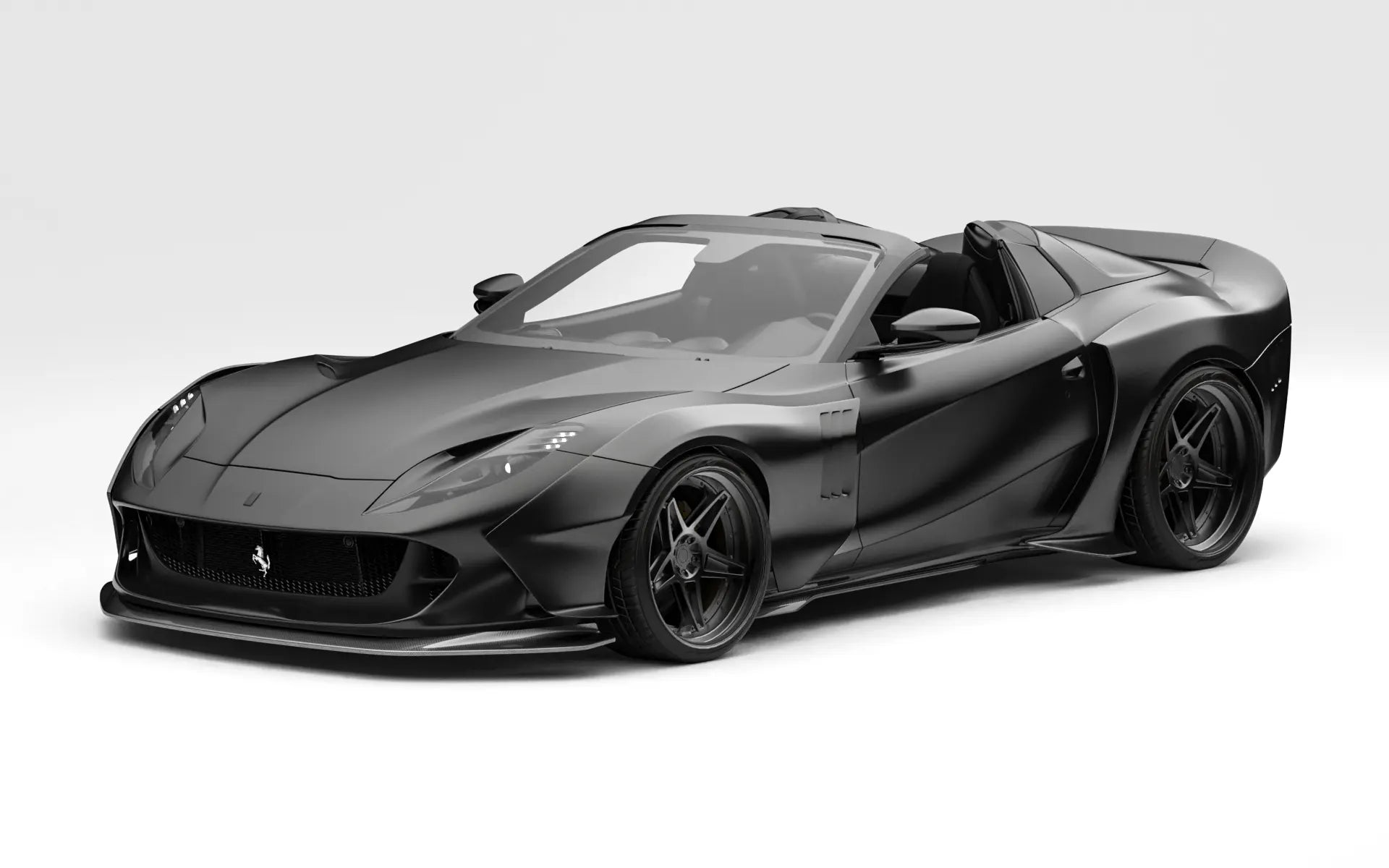 ZACOE Ferrari 812 GTS widebody carbon aero kit after front three quarter view