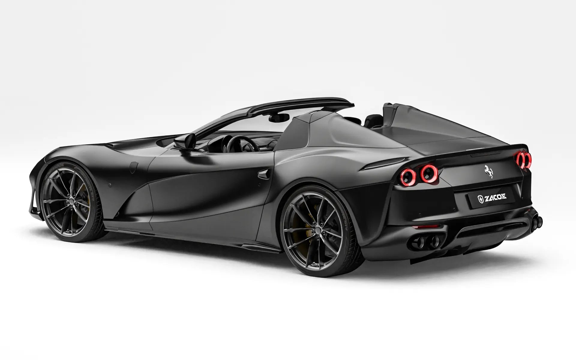 Ferrari 812 GTS before widebody kit rear three quarter view