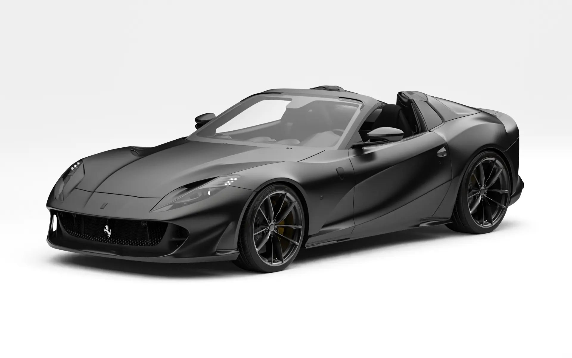 Ferrari 812 GTS before widebody kit front three quarter view