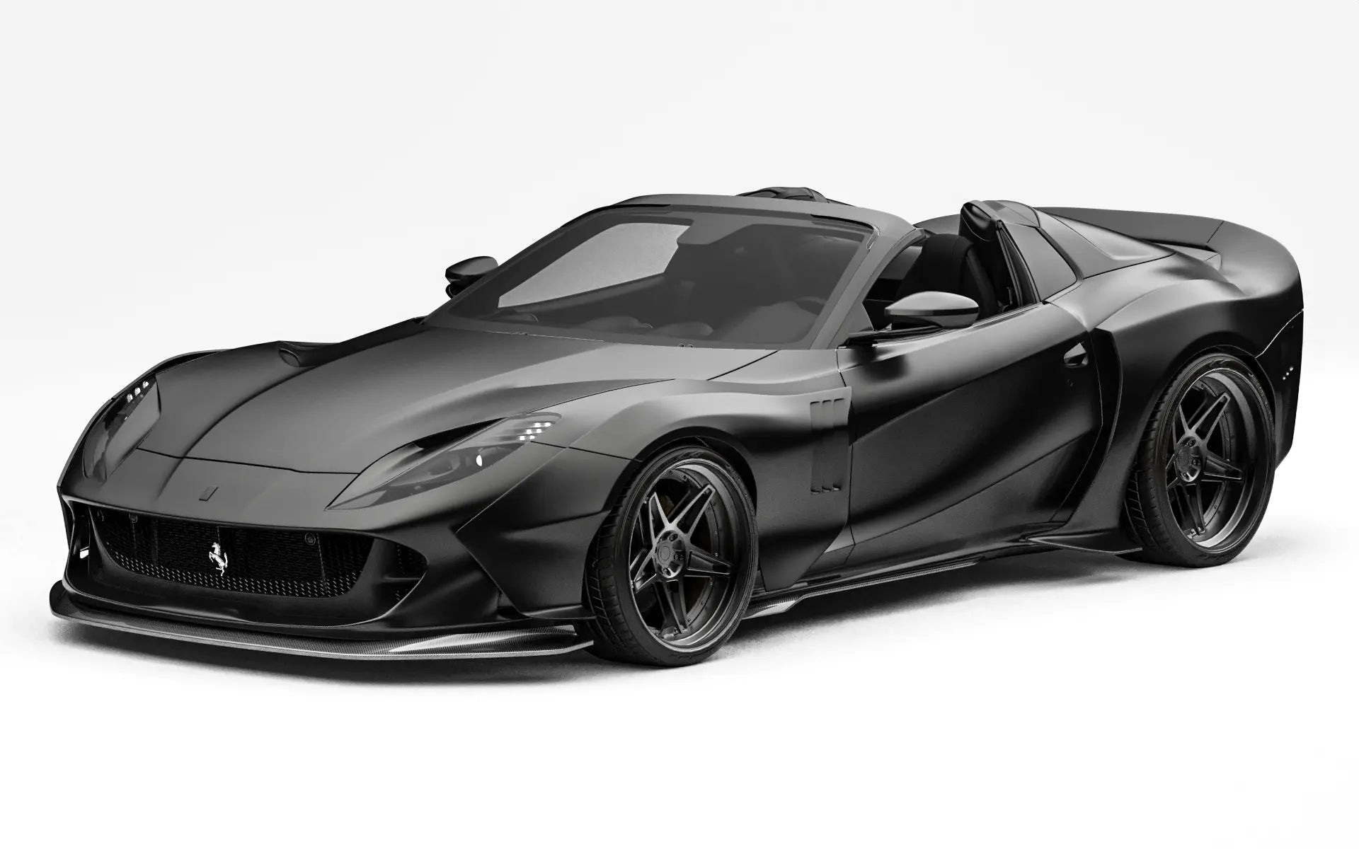 ZACOE Ferrari 812 GTS widebody carbon aero kit front three quarter view