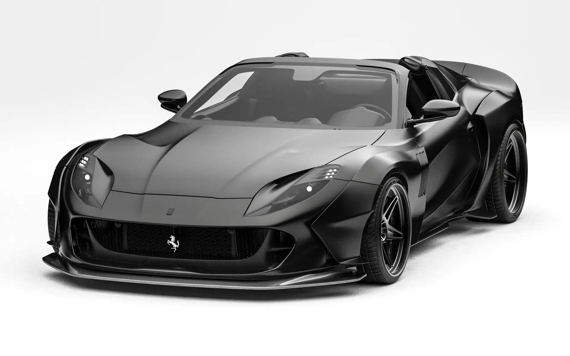 ZACOE Ferrari 812 GTS widebody carbon aero kit front three quarter view